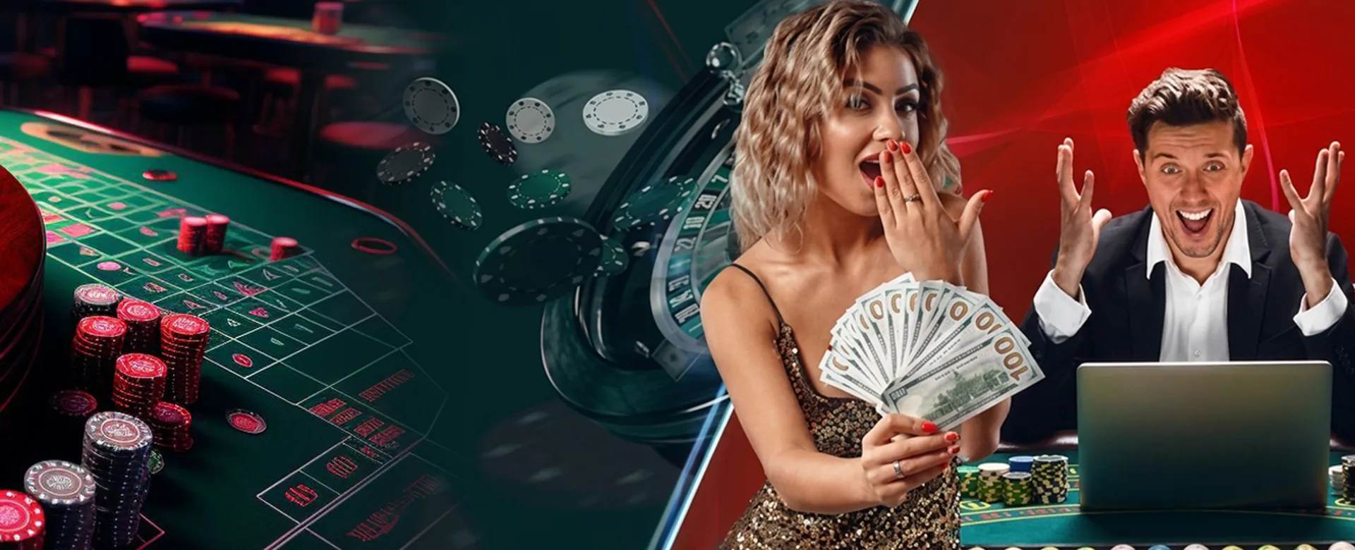 Dynamic slot machines and casino environment with vibrant colors